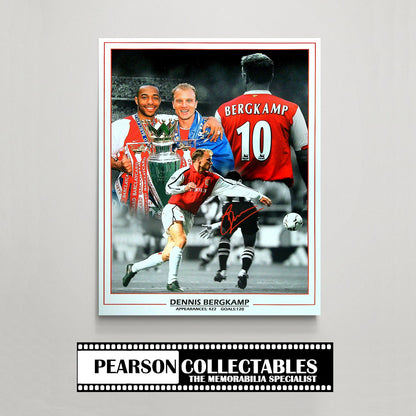 Dennis Bergkamp Arsenal Signed Montage