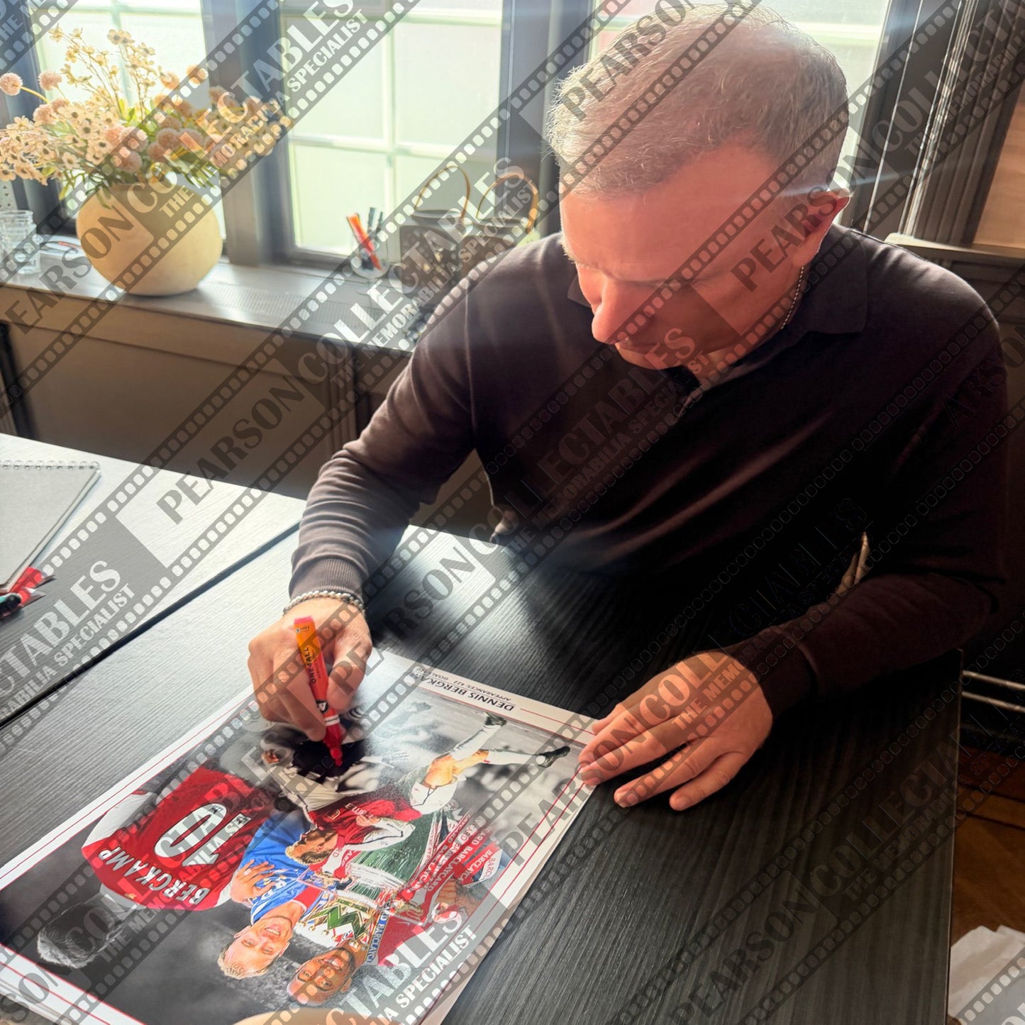 Dennis Bergkamp Arsenal Signed Montage