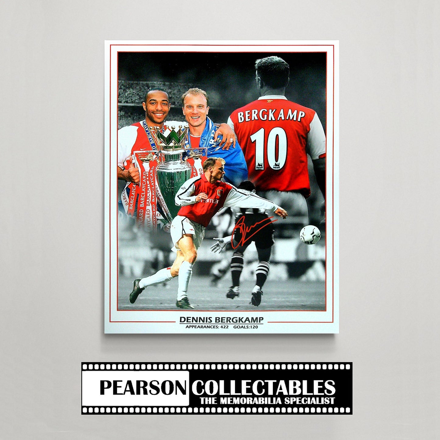 Dennis Bergkamp Arsenal Signed Montage