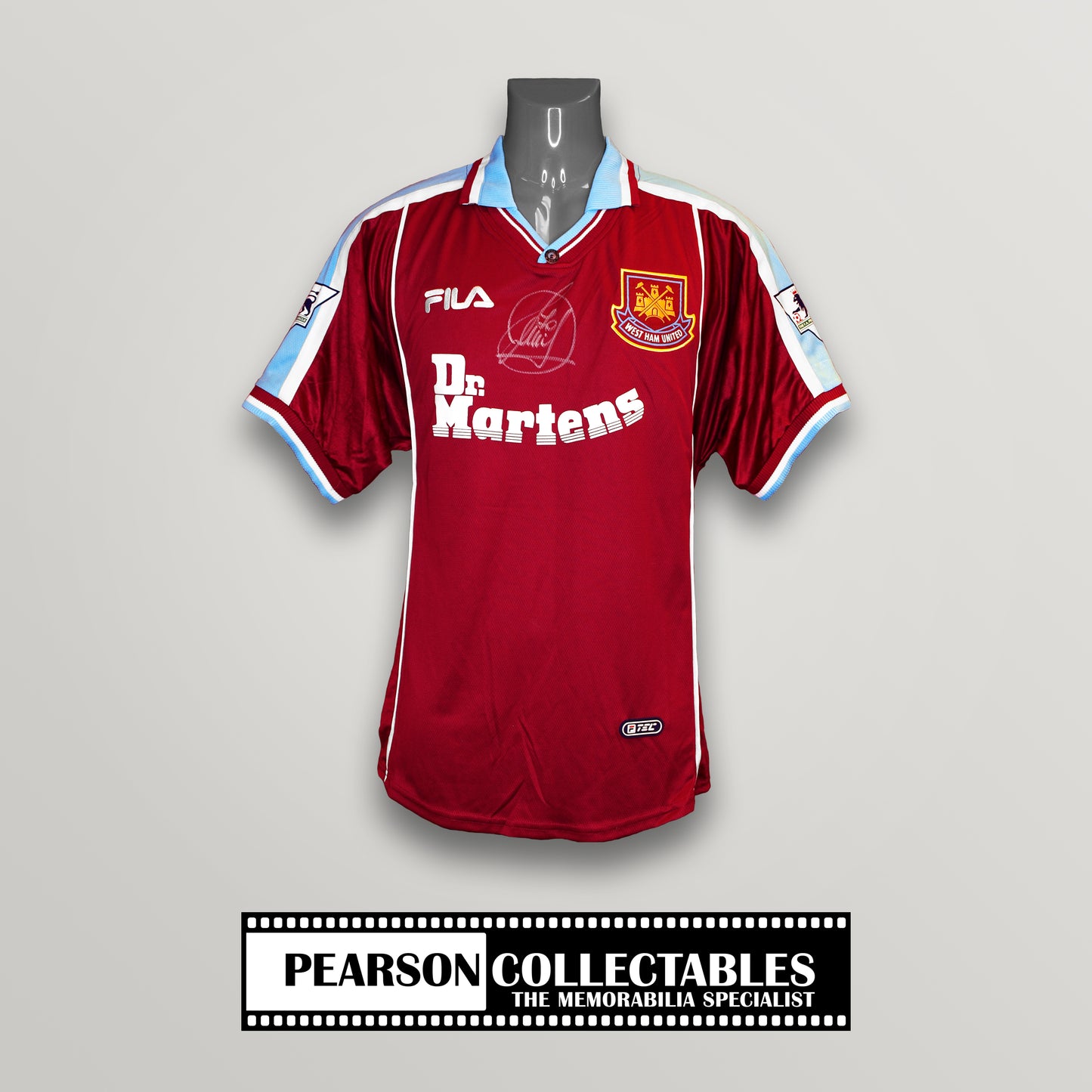 Paolo Di Canio Signed West Ham United 1999/01 Home Football Shirt