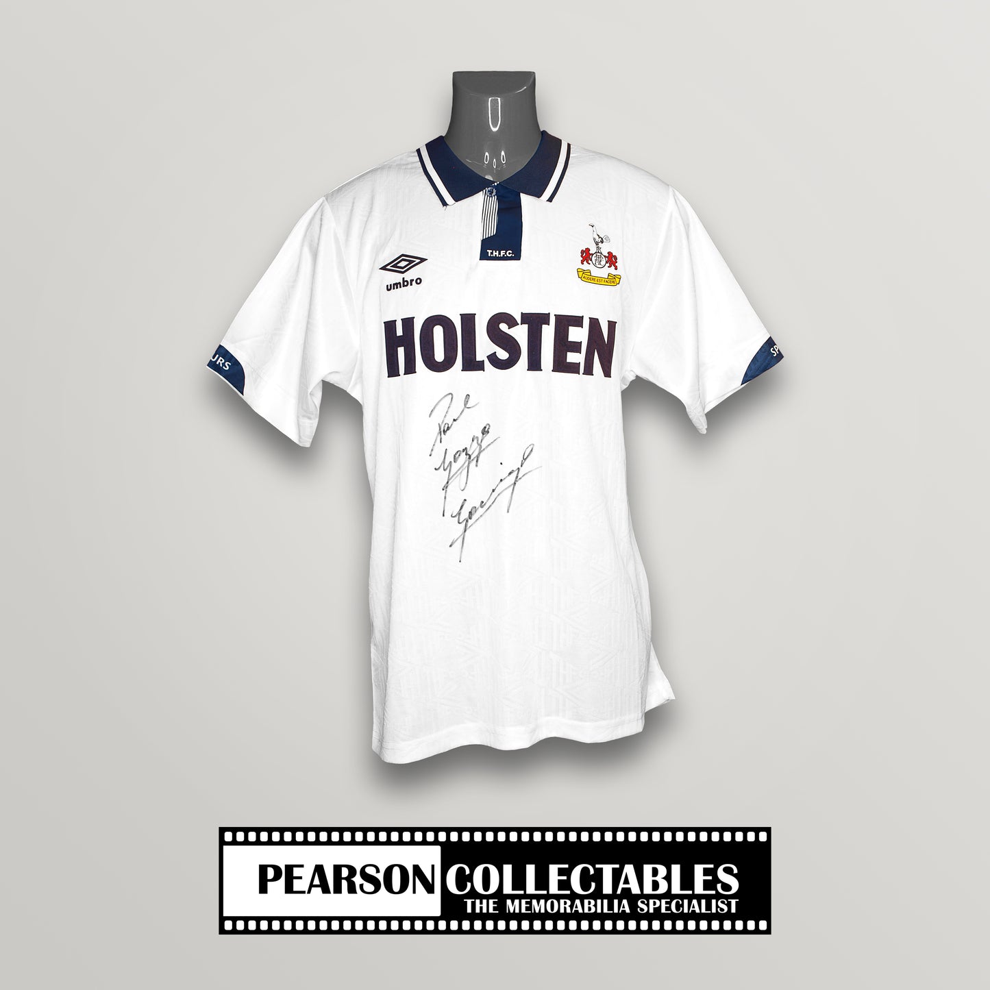 Paul Gascoigne Signed Tottenham Hotspur 1991/93 Home Football Shirt
