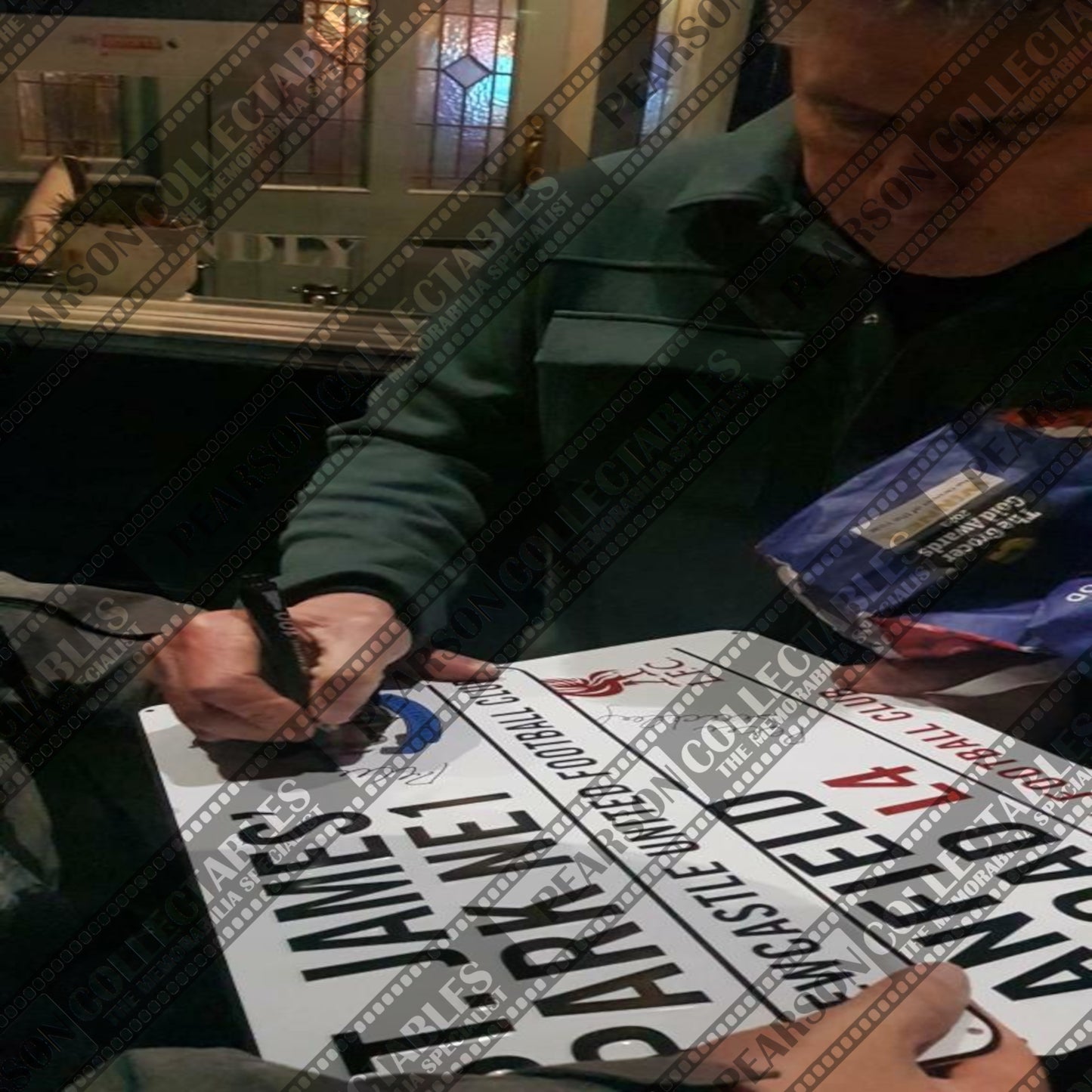 Peter Beardsley 'Liverpool' Autographed Street Sign Display