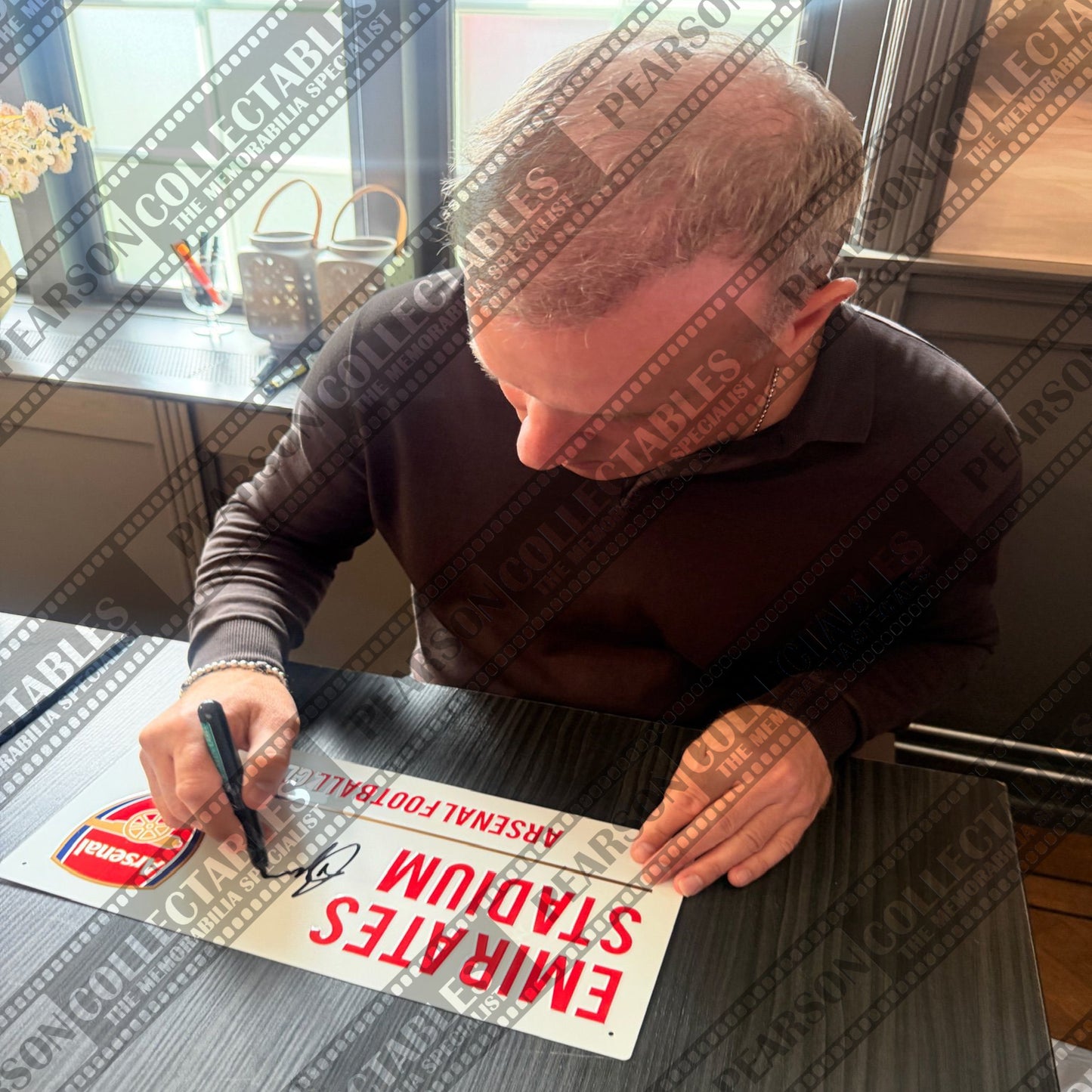 Dennis Bergkamp 'Emirates Stadium' Arsenal Signed Street Sign Display